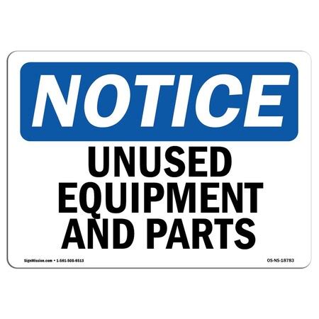 Signmission Safety Sign, OSHA Notice, 12" Height, Rigid Plastic, Unused ...