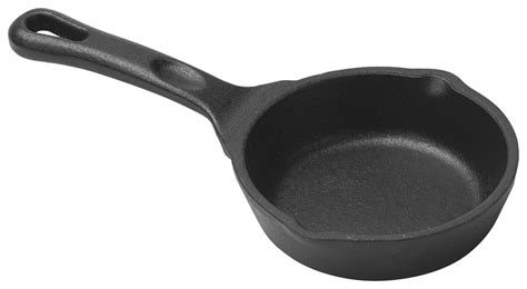 Winco CAST-3 FireIron Round Mini Cast Iron Skillet, Round, 3 oz ...