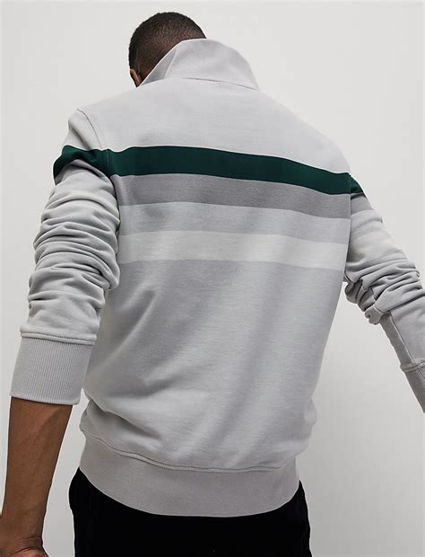 Buy Pure Cotton Half Zip Sweatshirt at Marks & Spencer