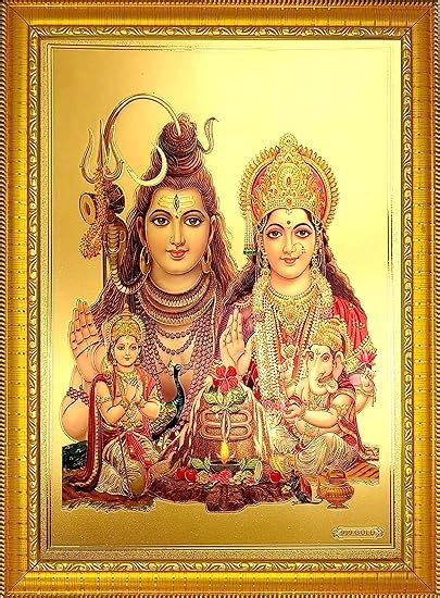 ADA Handicraft Premium God Shankar Family Photo for Pooja, Hindu ...