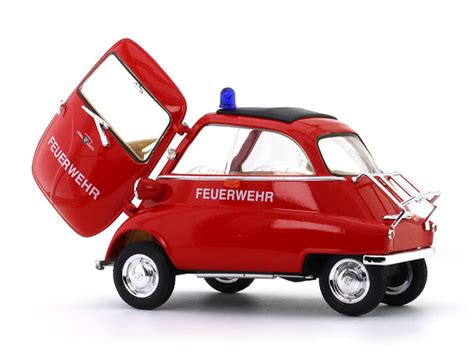 1955 BMW Isetta Fire Department 1:18 Welly diecast scale model ...