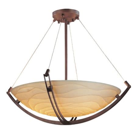 Justice Design Group PNA-9722-35-WAVE-DBRZ Porcelina 24" Round Bowl ...