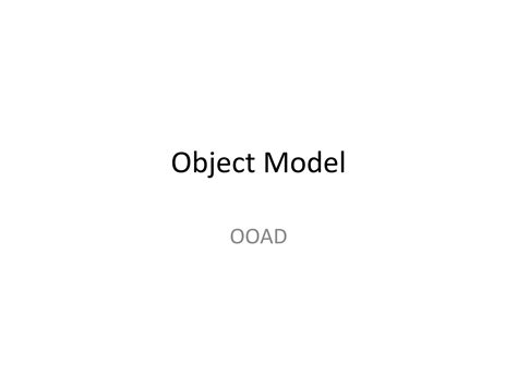 Image result for Object model Definition