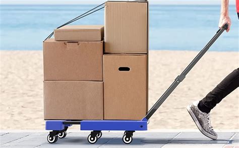 Dhavl Plastic, Metal Folding Hand Truck Luggage Cart With 6 Wheels ...