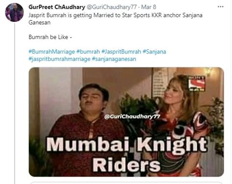 बुमराह और संजना की शादी के खबरों के बीच सोशल मीडिया पर बनी नई टीम ...