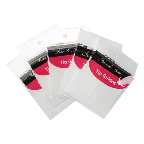 TOOGOO(R) 2pcs Cutaway model Round Nail Tip Guides Stickers (Pack of 5 ...