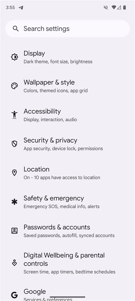 Find Android Settings 的图像结果