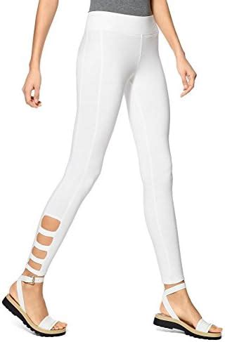 Buy HUE Women's Ankle Detail Cotton Skimmer, White, XS at Amazon.in