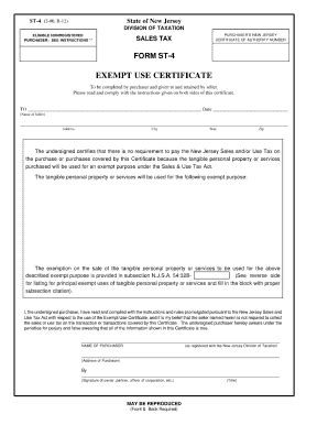 New Jersey St 4 2 00r 12 Form - Fill and Sign Printable Template Online
