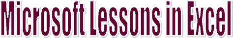 Image result for Excel Lessons