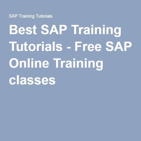 Free SAP Tutorial 的图像结果