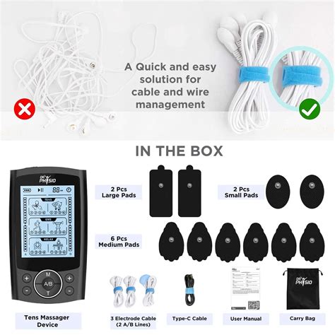 Dr Physio USA TENStar Massager Machine with TENS, EMS, Relax Modes for ...