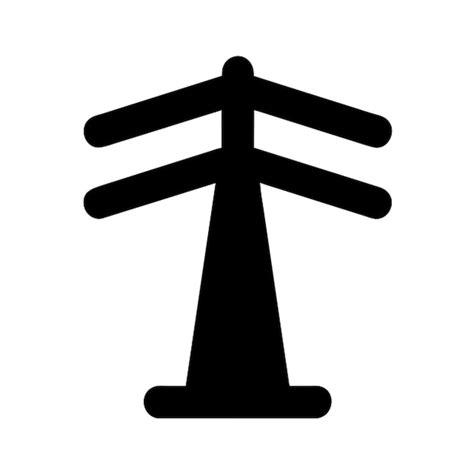 Pictograma de ícone de torre de cabo elétrico | vetor Premium gerado com IA