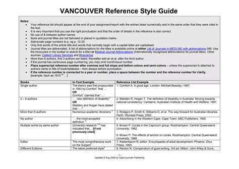 Referencing Guide Vancouver Style | PDF