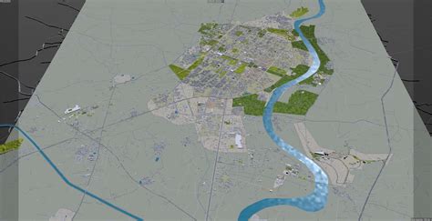 Gandhinagar City Gujarat India 3D Model 20km by 3dstudio