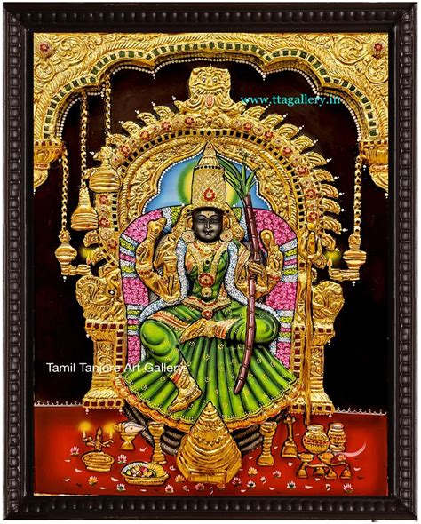 3D Bhuvaneshwari Traditional Tanjore Painting