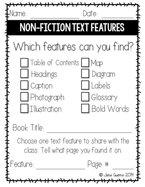 Image result for Labeling Text Features Worksheet