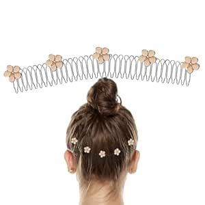 Hudux 1Pc Stretchable Invisible Flower Hair Clips- U Shape Hair ...