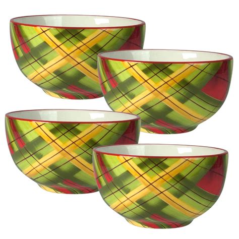 Buy Artland Laurie Gates Luxe Holiday Taffeta Soup/Cereal Bowls, Set of ...