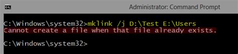 Image result for Mklink Cannot Create a File When That File Already Exists