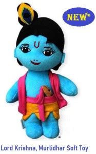 Sakhyam Lord Krishna Soft Toy Blue - Height 39 cm - 39 cm - Lord ...