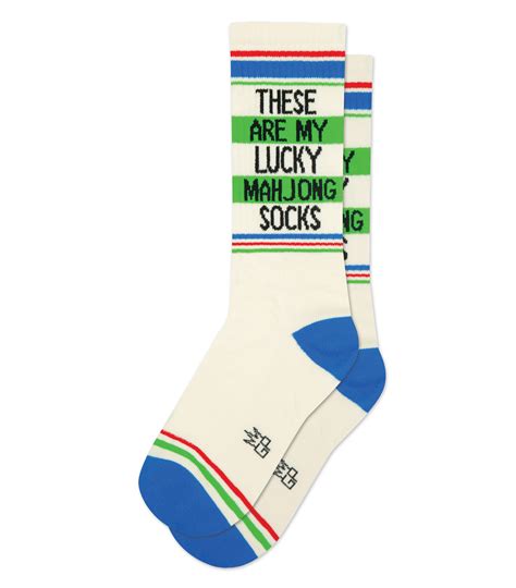Gumball Poodle Lucky Mahjong Socks | Novelty Cotton Socks for Sports ...