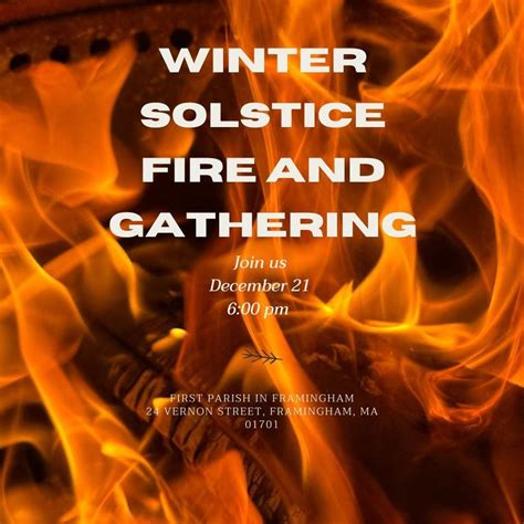 Winter Solstice Gathering, First Parish in Framingham Unitarian ...