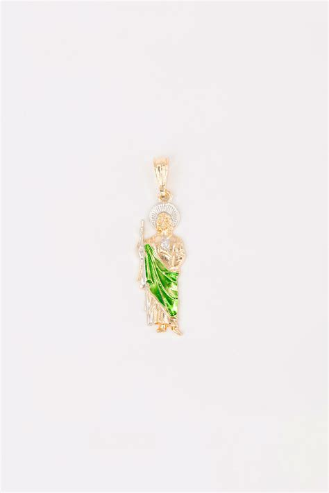 San Judas Pendant 3.5", Green – J Liquidation