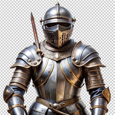 Medieval knight armor transparent background | Premium AI-generated PSD