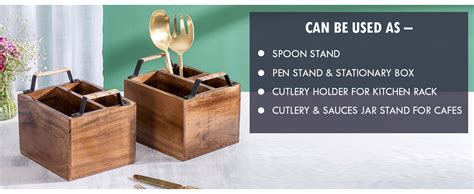 Buy nestroots spoon stand for kitchen | cutlery holder for dining table ...