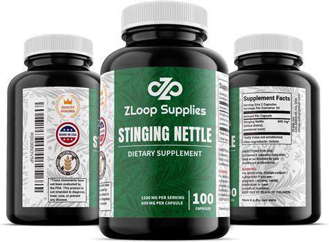 ZLoop Supplies Stinging Nettle Root Extract Capsules - Natural Prostate, Joint, and Urinary ... - stinging of urine