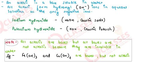 Class 10 ICSE Chemistry Important Notes Chapter Acid Bases and Salts