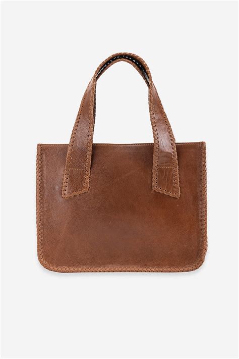 Buy Leather Paloma Brown Tote Bag Online for women | Abelardo De Moda