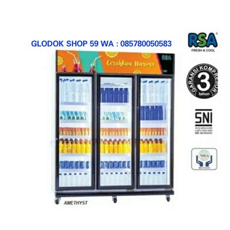 Jual SHOWCASE COOLER RSA AMETHYST 3 PINTU 15 RAK LOW-E LAMPU INTERIOR ...