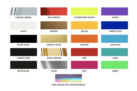 Image result for 3M Vinyl Color Chart