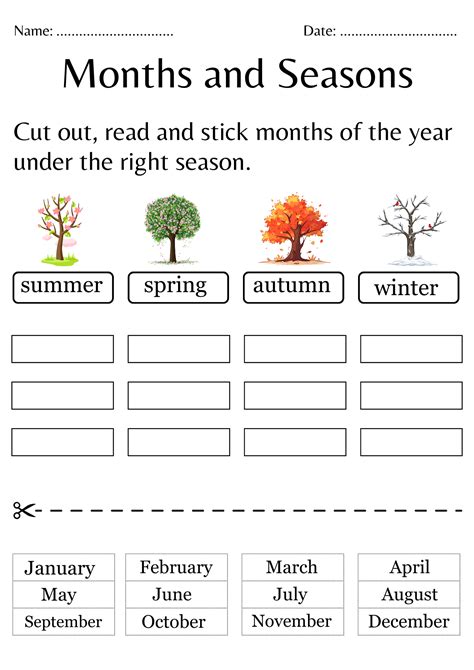 Seasons Of The Year For Kindergarten