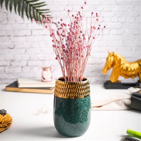 VON CASA Golden Edge + Ceramic Vase Market99 – MARKET99