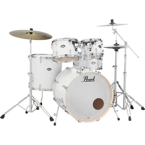 Pearl Export New Fusion 5-Piece Drum Set with Hardware Pure White ...