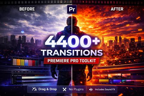 Top 50+ Free Premiere Pro Transitions Pack Mogrt