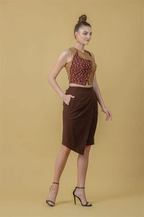 Brown Knee Length Women's Pencil Skirt – The Ambition Collective