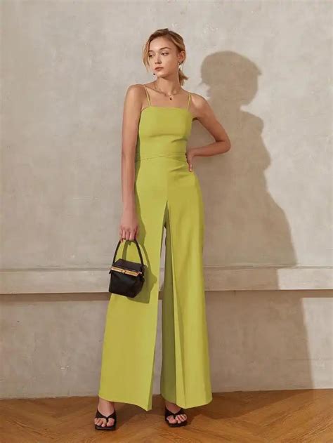 Buy Heloise Statement Jumpsuit In Green for Women Online in India ...