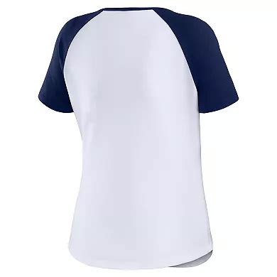 Women's WEAR by Erin Andrews White/Navy Cleveland Guardians Fitted ...