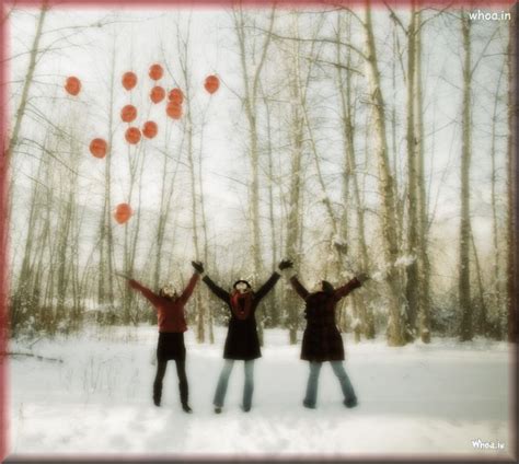 Snowfall Fun Hd Wallpaper