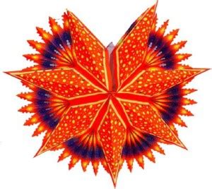 TTT Foldable Hanging Star Orange, Blue Paper Hanging Lantern Price in ...