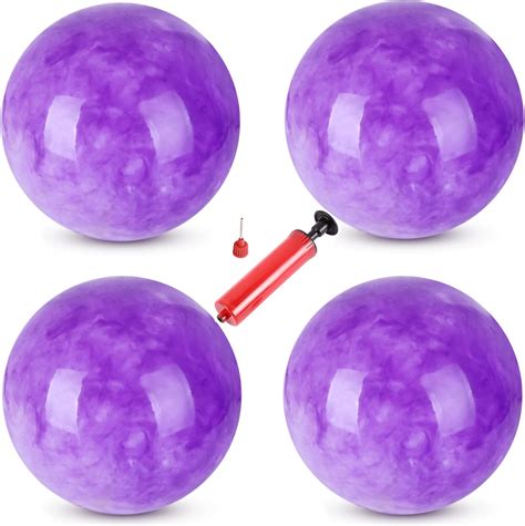 Buy 4 Pcs Marbleized Bouncy Balls & 1 Pump 9 Inch Inflatable Sensory ...