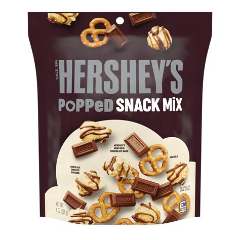 Hershey's Mini, Salty and Crunchy Chocolate Share Pack, Popped Snack ...
