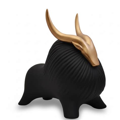 Luxury Black & Gold Bull Figurine for Home & Office Decor | Nakshtraone ...