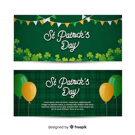 St. patrick's day banners | Free Vector