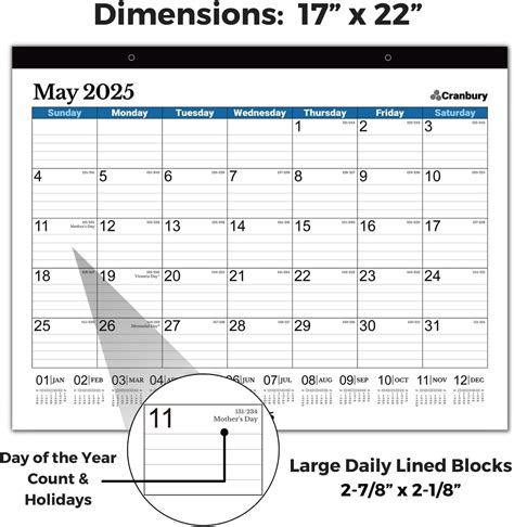 Cranbury Large Floral Desk Calendar - 22x17 Inch - India | Ubuy