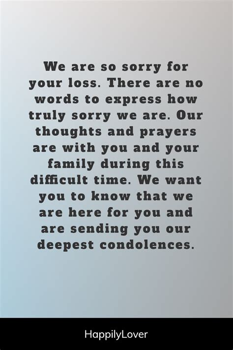 Sorry For Your Loss Messages